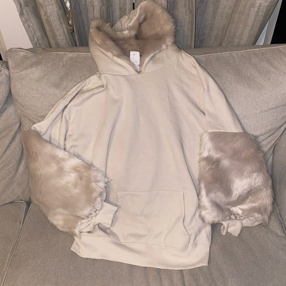 NWT Express Faux Fur Hoddie